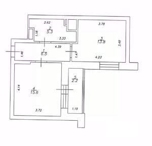 1-к квартира, вторичка, 43м2, 3/18 этаж
