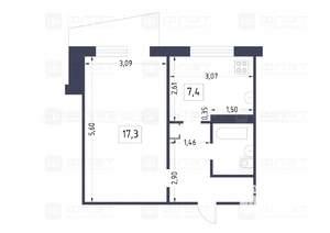 1-к квартира, вторичка, 33м2, 4/9 этаж