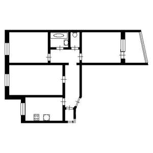 3-к квартира, вторичка, 68м2, 5/9 этаж