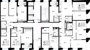 2-к квартира, вторичка, 63м2, 2/20 этаж