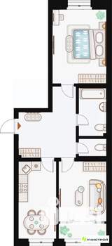 2-к квартира, вторичка, 66м2, 7/20 этаж