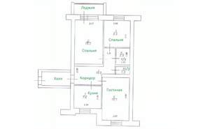 3-к квартира, вторичка, 65м2, 4/5 этаж