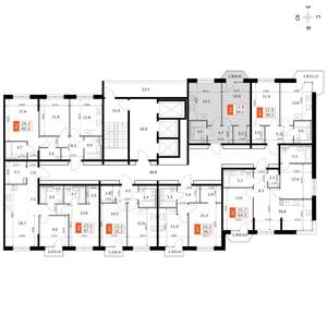 1-к квартира, вторичка, 39м2, 7/19 этаж