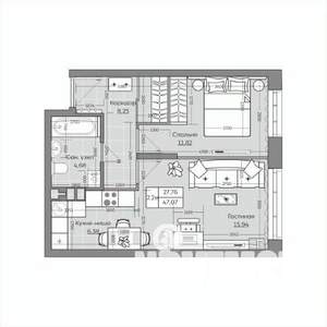 2-к квартира, вторичка, 47м2, 10/19 этаж
