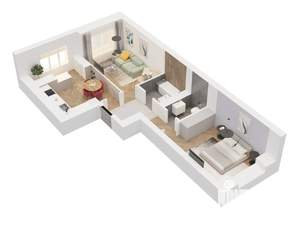 2-к квартира, вторичка, 54м2, 3/10 этаж