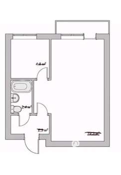 1-к квартира, вторичка, 35м2, 8/9 этаж