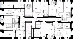 2-к квартира, строящийся дом, 54м2, 14/20 этаж