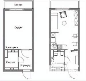 Студия квартира, вторичка, 27м2, 23/23 этаж