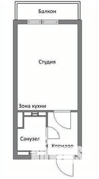 Студия квартира, вторичка, 18м2, 2/3 этаж