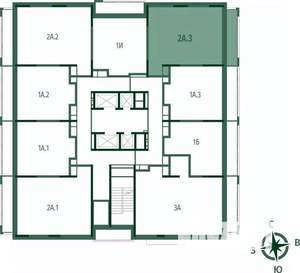 2-к квартира, вторичка, 59м2, 18/25 этаж