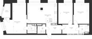 3-к квартира, вторичка, 107м2, 4/23 этаж