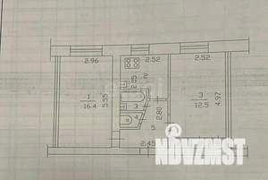 2-к квартира, вторичка, 43м2, 1/5 этаж