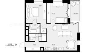 2-к квартира, вторичка, 76м2, 3/5 этаж