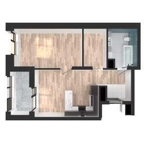 1-к квартира, вторичка, 49м2, 5/23 этаж
