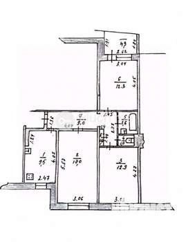 3-к квартира, вторичка, 65м2, 5/10 этаж