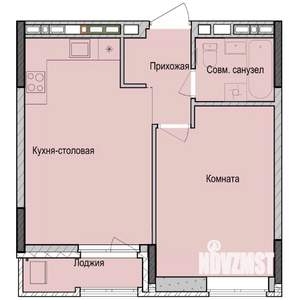 1-к квартира, строящийся дом, 42м2, 8/23 этаж