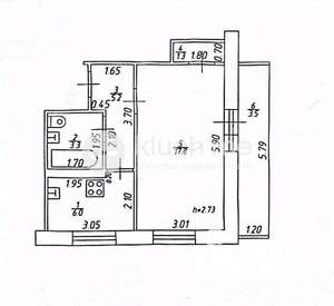1-к квартира, вторичка, 34м2, 9/9 этаж