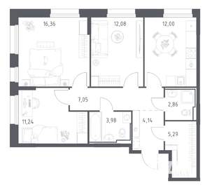 3-к квартира, вторичка, 75м2, 6/23 этаж