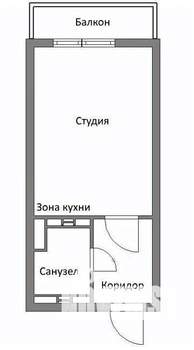 Студия квартира, вторичка, 14м2, 4/4 этаж