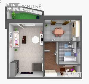 1-к квартира, вторичка, 37м2, 6/9 этаж