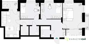 3-к квартира, вторичка, 83м2, 4/18 этаж