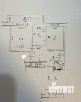 3-к квартира, вторичка, 62м2, 2/9 этаж