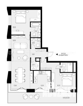 2-к квартира, вторичка, 103м2, 5/5 этаж