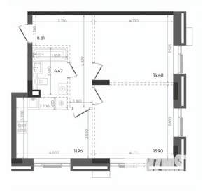 2-к квартира, вторичка, 56м2, 22/22 этаж