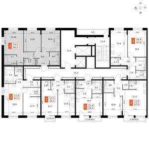2-к квартира, вторичка, 61м2, 3/19 этаж
