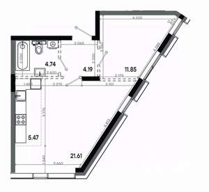 2-к квартира, вторичка, 48м2, 13/20 этаж