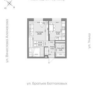 1-к квартира, вторичка, 39м2, 19/24 этаж