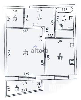 1-к квартира, вторичка, 48м2, 9/22 этаж