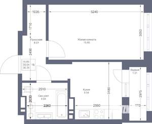 1-к квартира, вторичка, 36м2, 12/22 этаж
