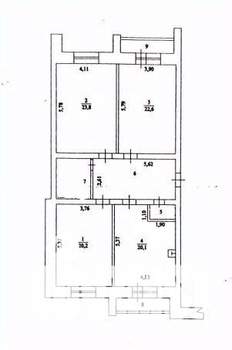 3-к квартира, вторичка, 109м2, 4/12 этаж