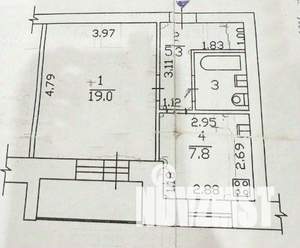 1-к квартира, вторичка, 36м2, 2/10 этаж