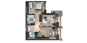 2-к квартира, вторичка, 52м2, 15/25 этаж