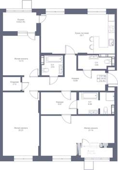4-к квартира, вторичка, 121м2, 10/17 этаж