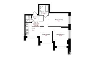 3-к квартира, вторичка, 60м2, 12/25 этаж