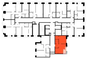 1-к квартира, вторичка, 44м2, 2/15 этаж
