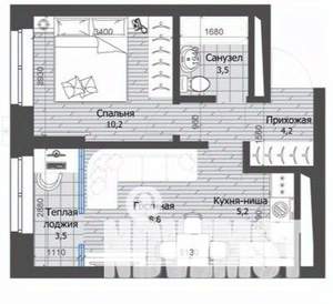 1-к квартира, вторичка, 35м2, 14/22 этаж