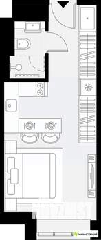1-к квартира, вторичка, 22м2, 3/27 этаж