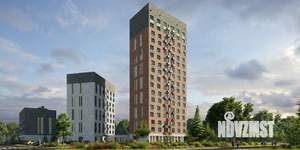 2-к квартира, строящийся дом, 56м2, 13/17 этаж