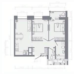 3-к квартира, вторичка, 73м2, 8/25 этаж