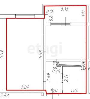 1-к квартира, вторичка, 30м2, 3/19 этаж
