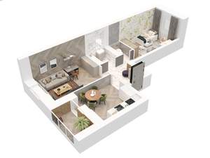 2-к квартира, строящийся дом, 57м2, 3/23 этаж