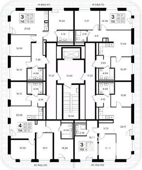 3-к квартира, вторичка, 74м2, 8/10 этаж