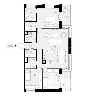 3-к квартира, вторичка, 117м2, 3/5 этаж