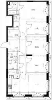 3-к квартира, вторичка, 95м2, 5/15 этаж