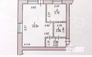 1-к квартира, вторичка, 31м2, 2/5 этаж