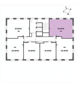3-к квартира, вторичка, 74м2, 12/14 этаж